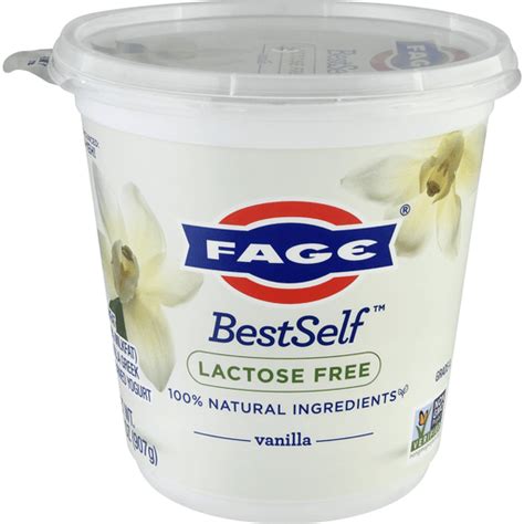 Fage® Best Self™ Lactose Free Vanilla Greek Strained Yogurt 32 oz. Tub ...