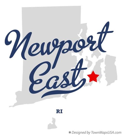 Map of Newport East, RI, Rhode Island