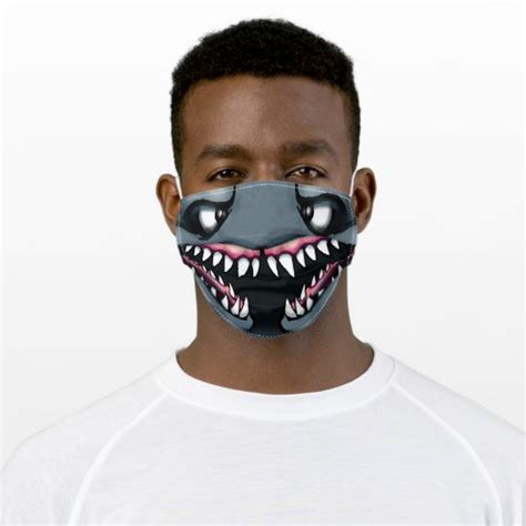 Shark Teeth Adult Cloth Face Mask | Zazzle.com