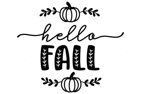 Hello Fall SVG | Pumpkin SVG | Autumn SVG | Farmhouse Decor (907451) | Cut Files | Design Bundles