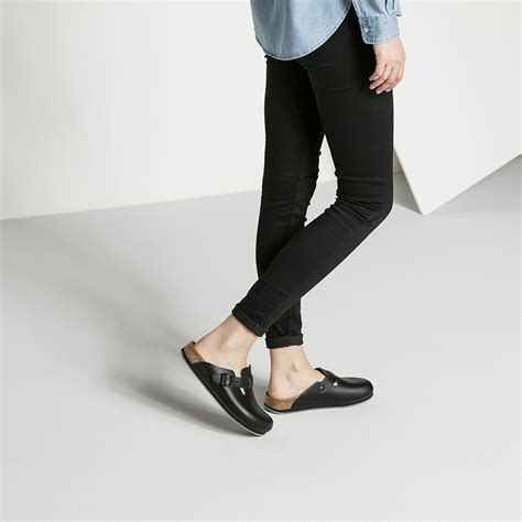 Boston Natural Leather Black | Clogs outfit, Birkenstock clogs outfit ...