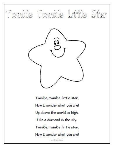 Twinkle Twinkle Little Star – Free Printable