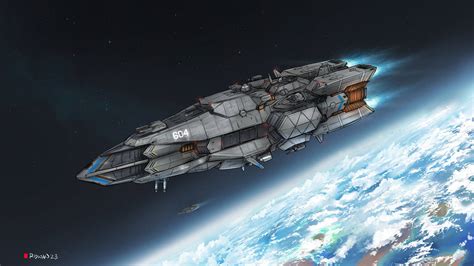 Space Frigate 20230604 by MeganeRid on DeviantArt