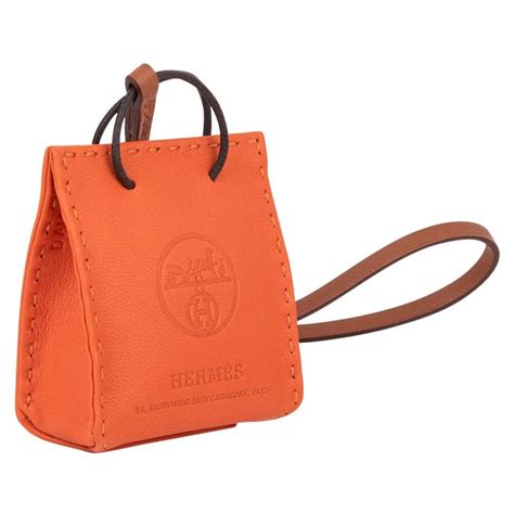 Hermes Orange Bag Charm New w/ Box For Sale at 1stDibs | new hermes bag, hermes orange bag charm