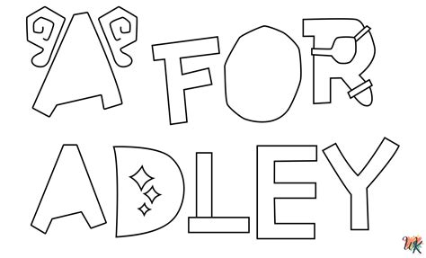 A For Adley Coloring Pages For Kids - ColoringPagesWK