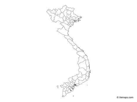 Vietnam Map Outline