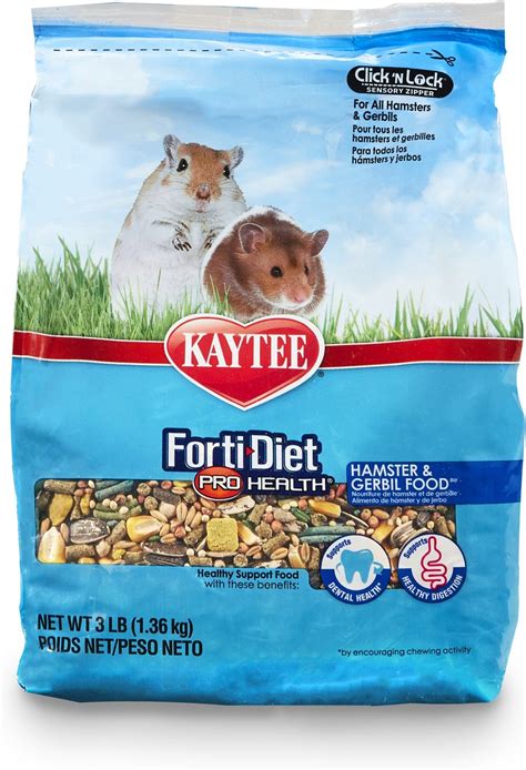 Kaytee Forti-Diet Pro Health Hamster & Gerbil Food, 3-lb bag - Chewy.com