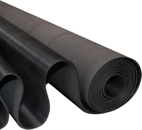 Amazon.com : Rubber Floor Mats, Black Garage Home Gym Floor Mat, Indoor ...