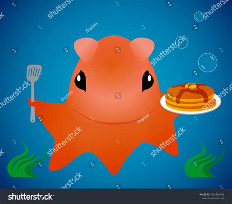 Opisthoteuthis Aka Flapjack Octopus Pancakes Illustration Stock Illustration 1918309493 ...