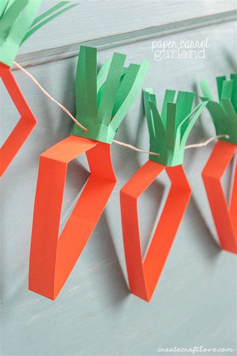 Paper Carrot Garland - Create Craft Love