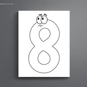 Printable Numbers 0 to 9 Coloring Pages With Fun Faces Kids Learning ...