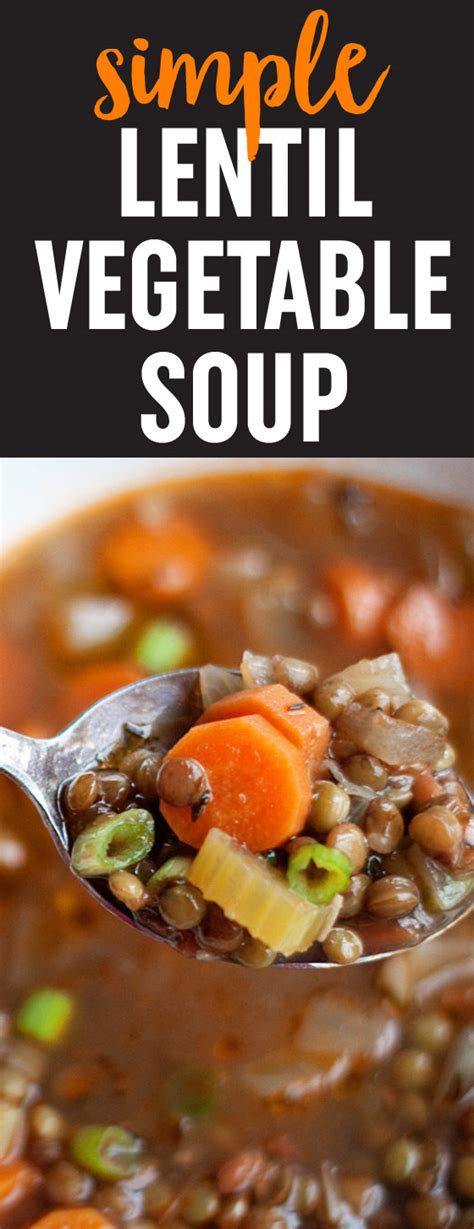 Simple Lentil Vegetable Soup recipe - This satisfying bowlful is a ...