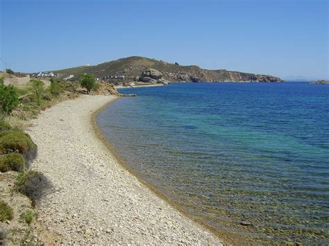 Beaches and naturist beaches on the island of Patmos in Greece