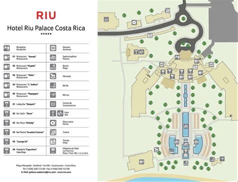 Riu Palace Costa Rica map - Travel resort maps