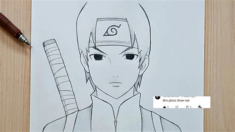 How to draw Sai from Naruto | Sai step by step | easy - YouTube