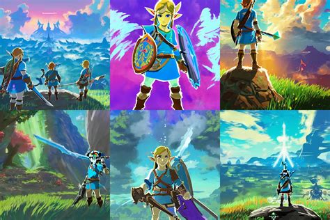 artwork from zelda breath of the wild, beautiful scene | Stable ...