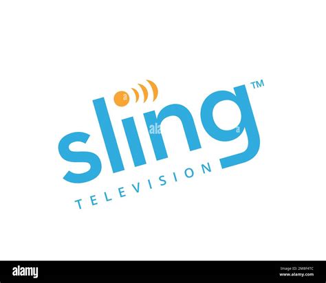 Sling TV, rotated logo, white background Stock Photo - Alamy