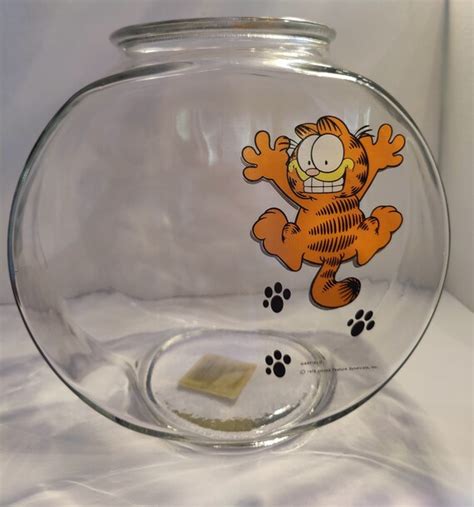 Garfield the Cat Glass Fishbowl by Anchor Hocking - Etsy