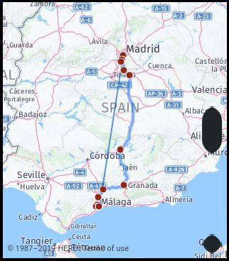 What is the distance from Madrid Spain to Malaga Spain? Google Maps ...