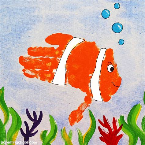 Clown Fish Hand Print Craft for Kids ⋆ Parenting Chaos