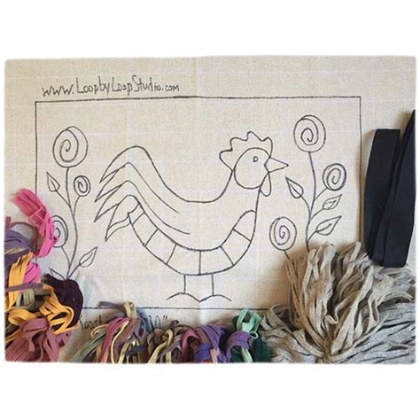 Rug Hooking Kit - Funky Rooster | The Woolery