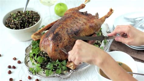 How to roast goose with stuffing - Recipe - Allrecipes.co.uk - YouTube