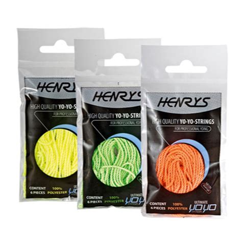 Henrys Neon Yo-Yo String - Set of 6 Polyester YoYo Strings