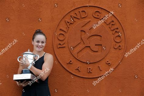 AUSTRALIA'S ASHLEIGH BARTY POSES TROPHY DURING Editorial Stock Photo ...