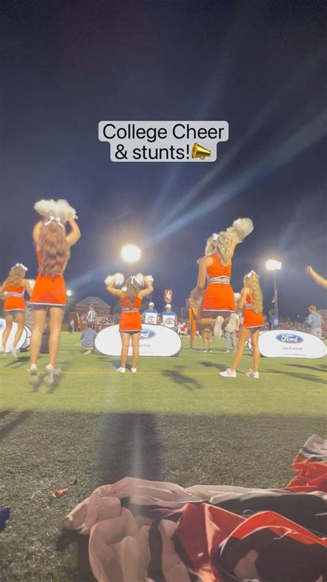 College Cheer & stunts!📣 | College cheer, Cheer stunts, Cheer