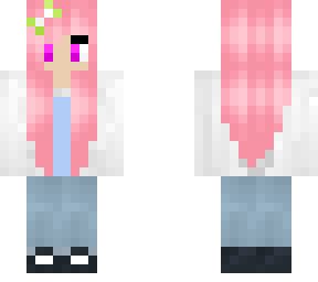 girl minecraft flower pink theme | Minecraft Skins