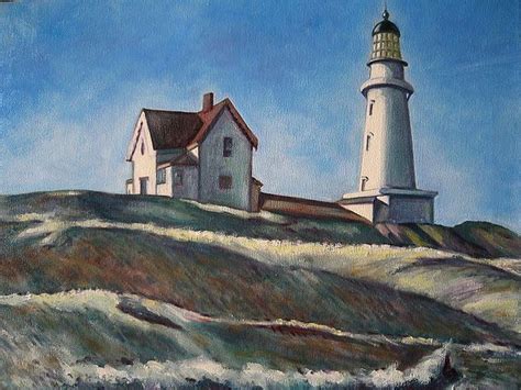 The Lighthouse, copy after Edward Hopper | Edward hopper, Lighthouse ...