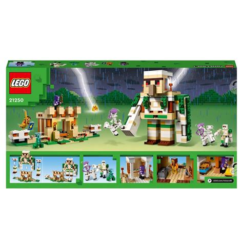 LEGO Minecraft 21250 The Iron Golem Fortress 2in1 Castle Playset | Smyths Toys UK