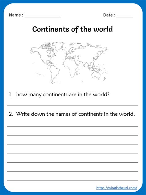 world-continents-worksheet - Your Home Teacher