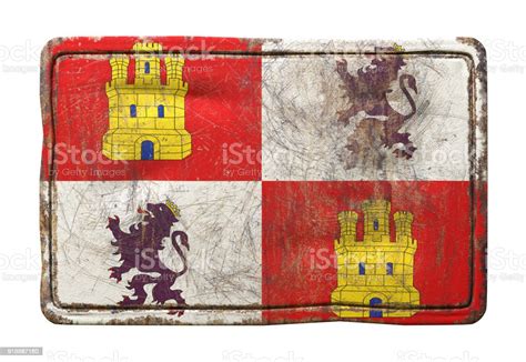 Old Castilla Y Leon Flag Stock Photo - Download Image Now - Abstract, Brass, Castilla y León ...