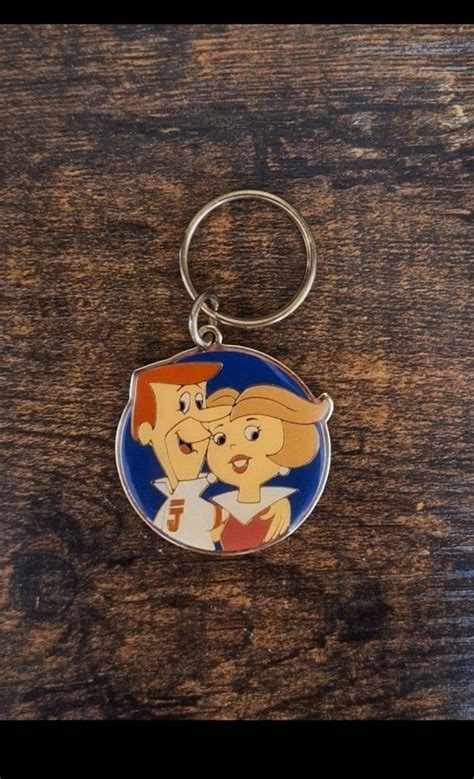 1990 The Jetsons Enamel Keychain/Keyring - Gem