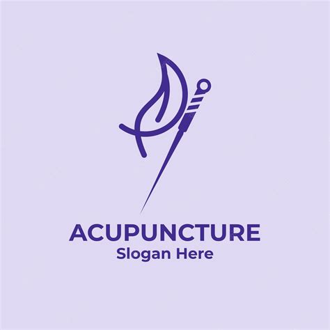 Premium Vector | Acupuncture flat logo vector