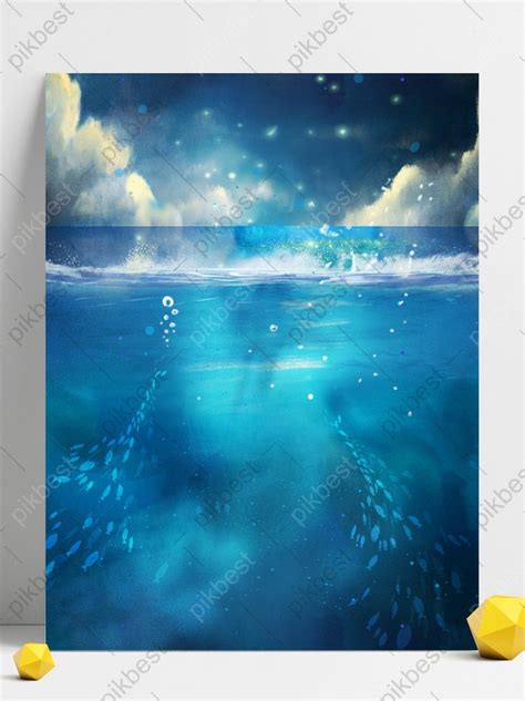 Blue Sky Ocean Background Image Backgrounds | PSD Free Download - Pikbest