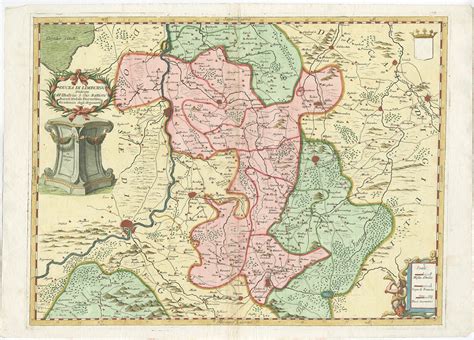 Antique Map of the Province of Limburg by Coronelli (1692)