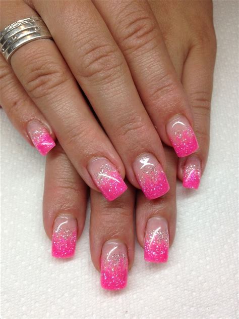 Pin by Melissa Fox on Nails | Glitter tip nails, Pink nail art designs, Valentines nails