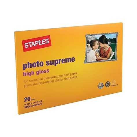 Staples Supreme Glossy Photo Paper, 13" x 19", 20/Pack (19901-CC) | Staples