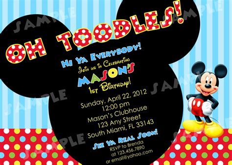 Mickey Mouse Birthday Invitations Ideas | Drevio Invitations Design