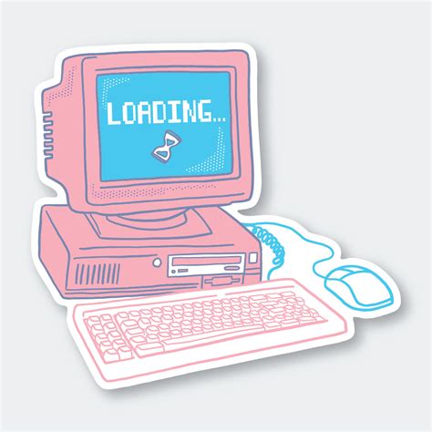 Wholesale Loading Retro Computer Sticker in 2024 | Sticker drucken ...