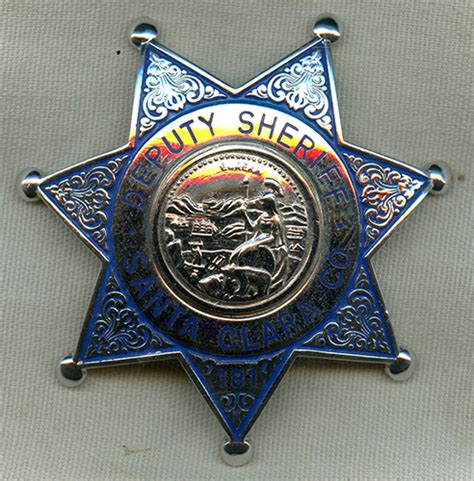 1970's Santa Clara County, CA Deputy Sheriff Duty Worn "Second" Badge ...