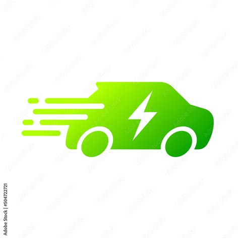 Fast electric car icon symbol, EV car, Hybrid vehicles charging point ...