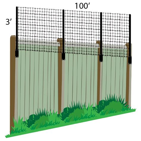 3' x 100' Fence Extension System | Add height to your existing fence