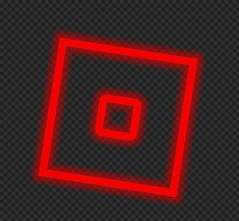 HD Neon Roblox Red Square Symbol Sign Icon Logo PNG | Squared symbol ...