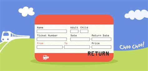 UK Train Ticket Template | Ticket template, Train tickets, Role play areas