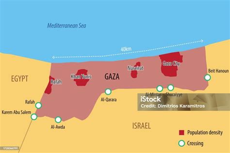 Gaza Strip Map Stock Illustration - Download Image Now - Gaza Strip, Israel, Map - iStock