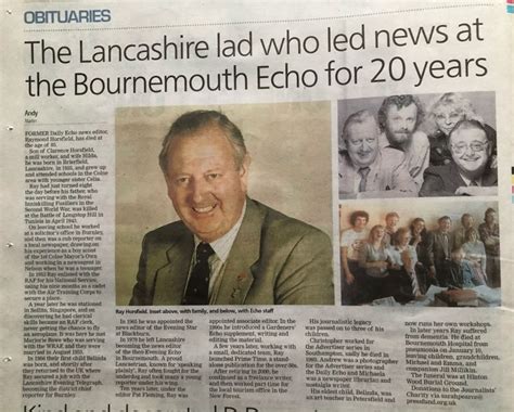 Schlagzeilen 147g1b: Bournemouth Newspaper Obituaries