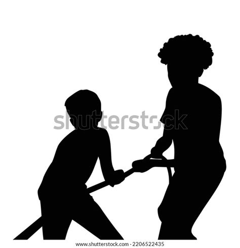 Tug War Silhouette Design Stock Vector (Royalty Free) 2206522435 | Shutterstock